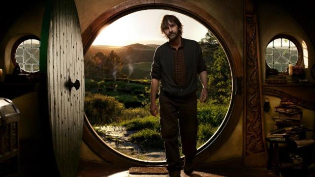 Peter Jackson en la casa de Bilbo Bolsón.