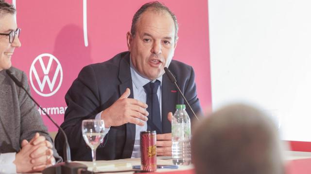 El presidente de Facpyme, Carlos Baño, durante una presentación.