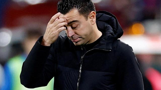 Xavi Hernández, durante un partido del FC Barcelona