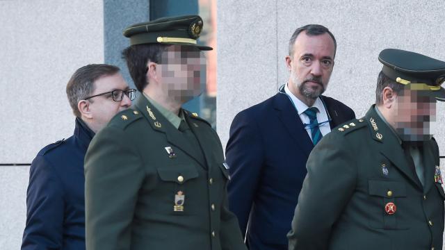 Martínez, este martes, en la Audiencia Nacional, donde ha sido interrogado.