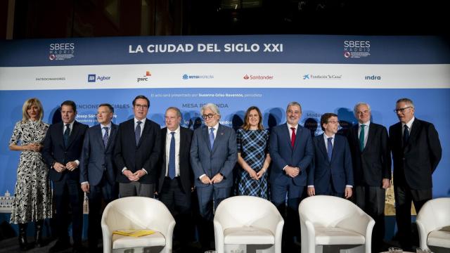 Foto de familia del acto de presentación de Foment del Treball en Madrid.