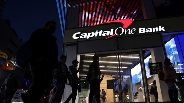 Una oficina de Capital One Bank en Nueva York.