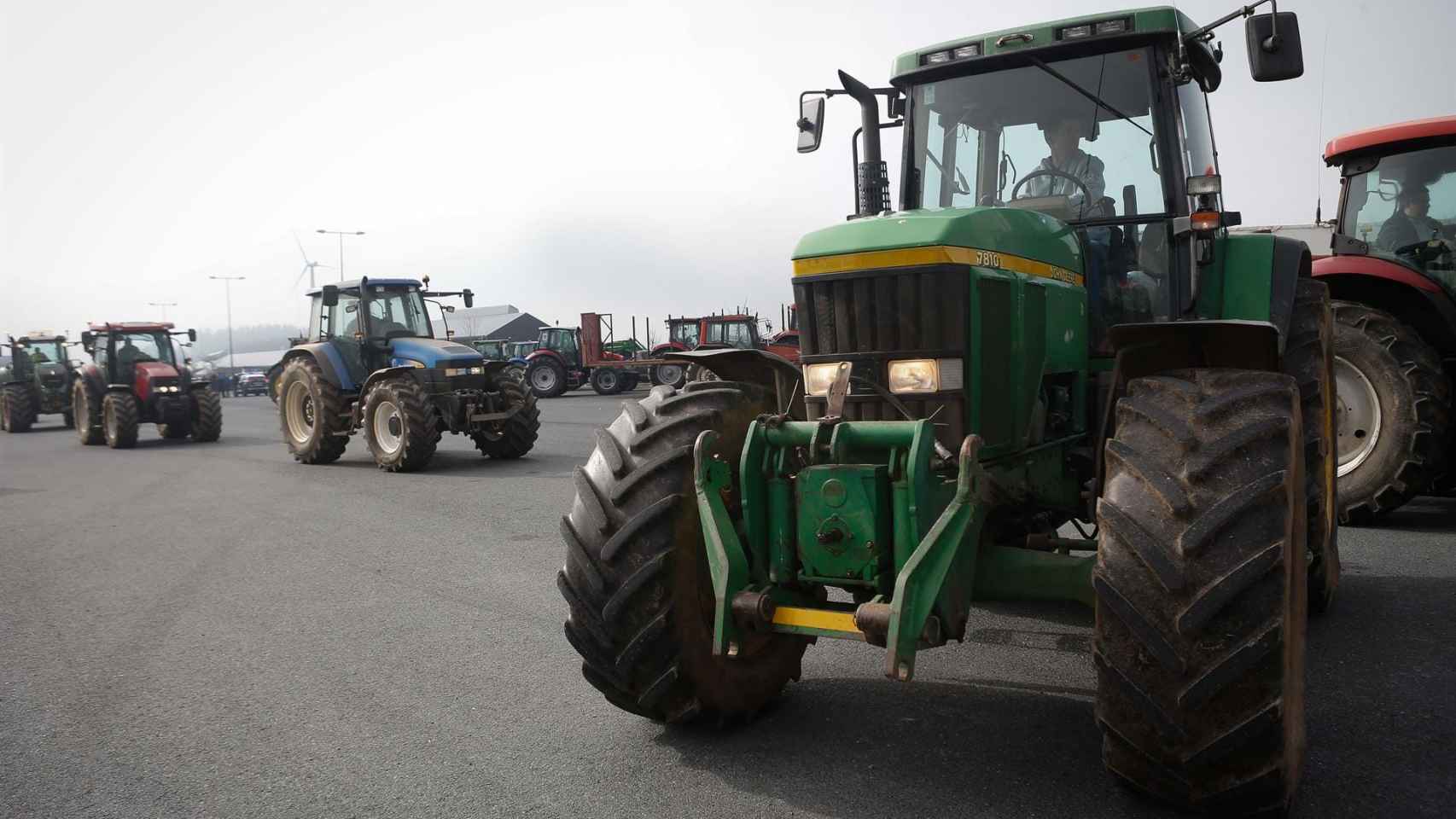 Protesta con tractorada en Galicia.
