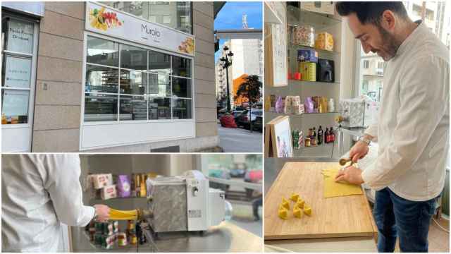 El nuevo local de Murolo Foods, con Giancarlo preparando la pasta.