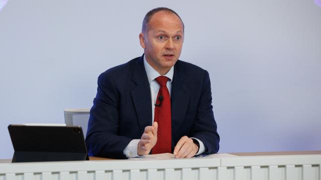 El consejero delegado de Redeia, Roberto García Merino, durante una rueda de prensa de los resultados financieros 2022.