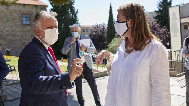 Ángel Víctor Torres y Francina Armengol en 2021, cuando eran presidentes de Canarias y Baleares.