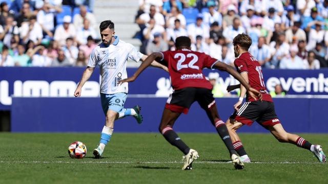 Carlos Puga durante el Málaga CF vs. Recreativo de Huelva
