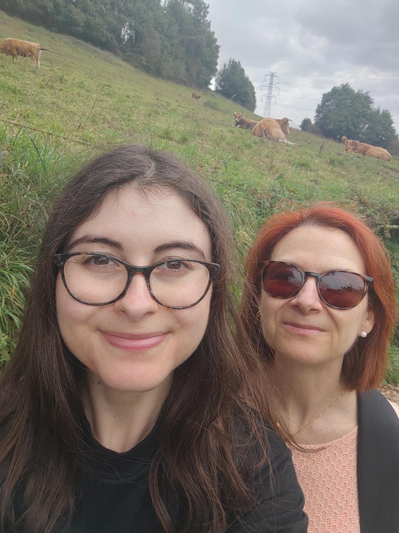 Noelia García, junto a su madre, Cristina Muñoz.