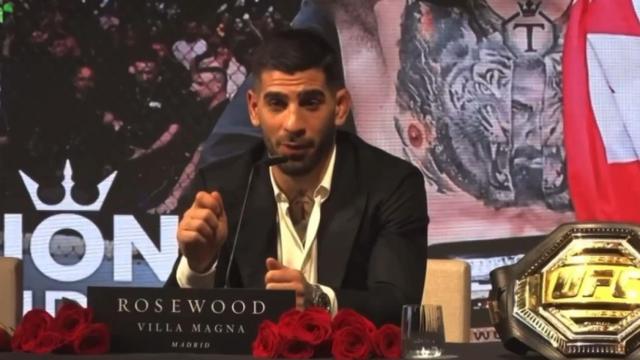 Ilia Topuria agradece al alcalde de Alicante, Luis Barcala, el seguimiento de su pelea