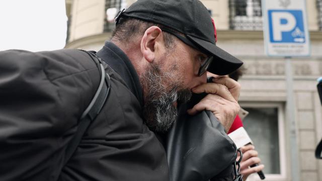 Koldo García, a su salida de la Audiencia Nacional, tras acogerse a su derecho a no declarar ante el juez.