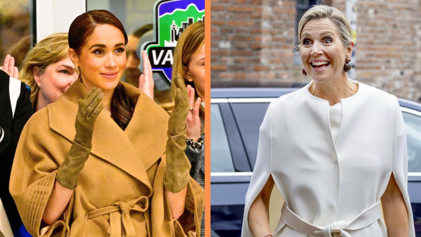 La reina holandesa y la duquesa de Sussex, en un montaje de Magas.
