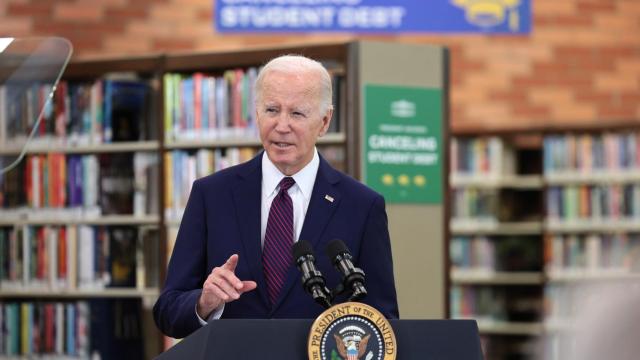 Joe Biden durante el acto de recaudación de fondos en el que ha llamado loco hijo de puta a Putin.