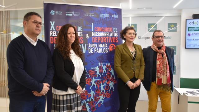 El presidente de la ADPV, Lolo Velasco; el director de comunicación de Caja Rural de Zamora, Narciso Prieto; y la concejala del Ayuntamiento de Valladolid, Mayte Martínez
