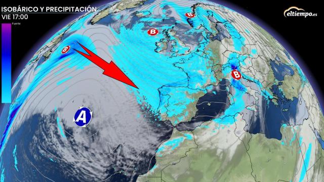 Los efectos de la borrasca Louis en España. ElTiempo.es.