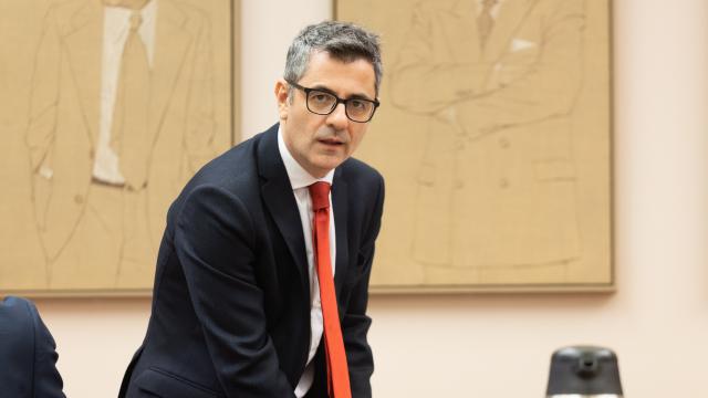 El ministro de la Presidencia, Justicia y Relaciones con las Cortes, Félix Bolaños, en el Congreso de los Diputados.