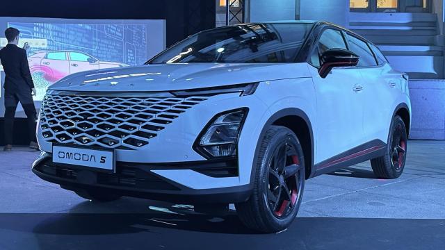 El Omoda 5 en el evento del lanzamiento de la marca en Madrid.