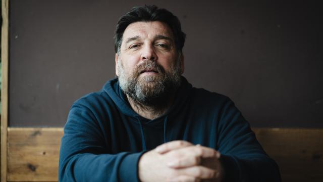 Hovik Keuchkerian en el restaurante Varela de Alpedrete (Madrid)