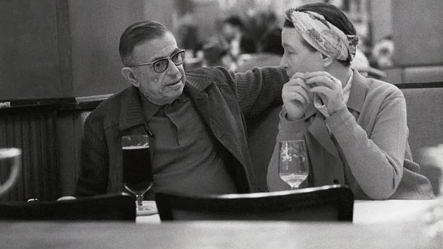 Jean-Paul Sartre y Simone de Beauvoir.