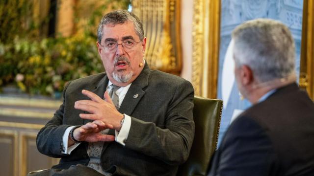 El presidente de Guatemala, Bernardo Arévalo, este viernes en la Casa de América de Madrid.