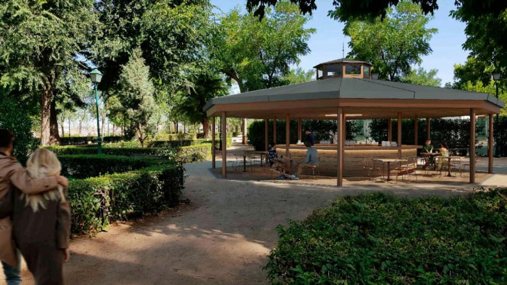 Diseño de los futuros quioscos del Parque de la Vega.