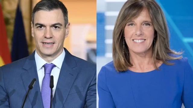 Pedro Sánchez y Ana Blanco en imágenes de archivo.
