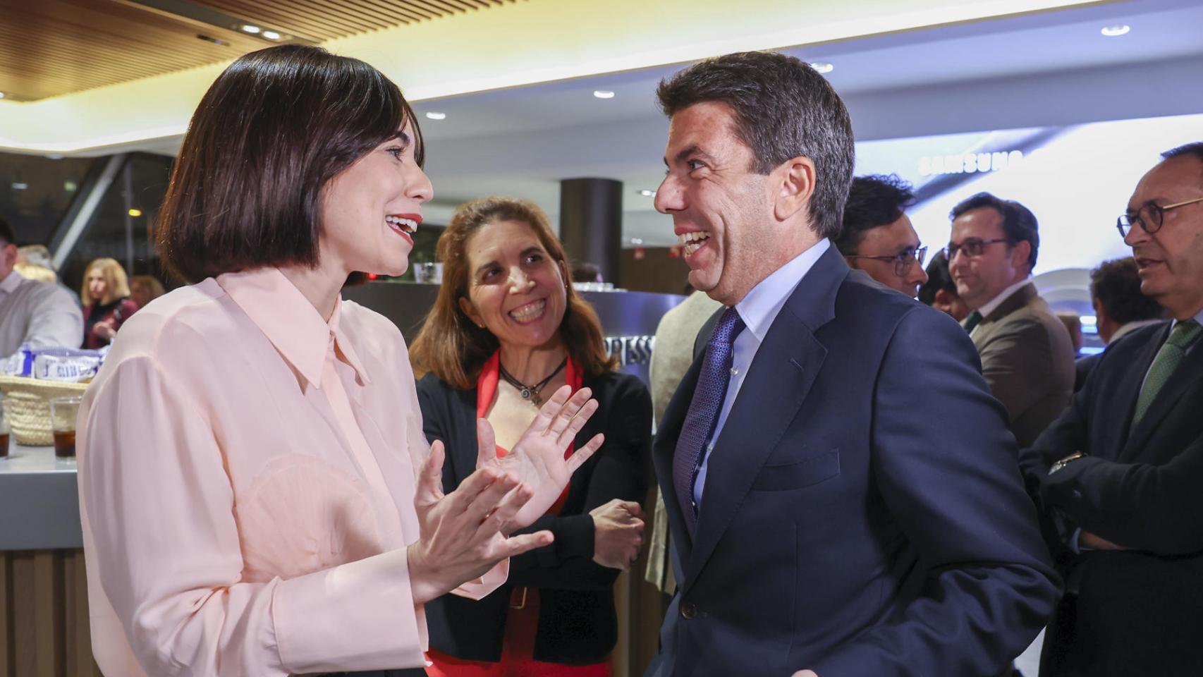 Diana Morant, junto a Carlos Mazón en un reciente acto empresarial. Efe / Kiko Huesca