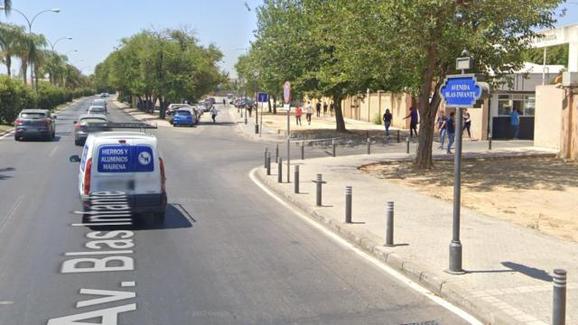 Calle Blas Infante, donde ha tenido lugar el accidente mortal.