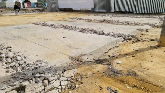 La caseta del PSOE ya está dividida en cinco partes: el Ayuntamiento parcela el suelo