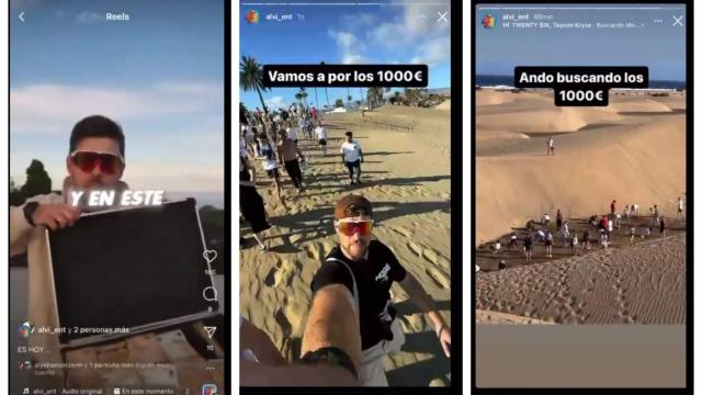 Imágenes del vídeo viral de las Dunas de Maspalomas.