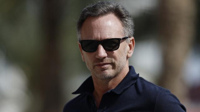 Christian Horner, durante los test de pretemporada de Baréin