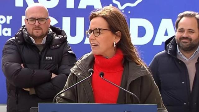 Carmen Fúnez, este domingo en un acto de la Ruta por la Igualdad del PP en Guadalajara.