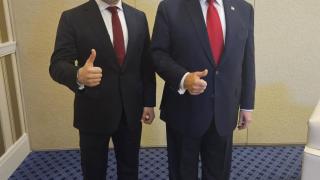 Santiago Abascal y Donald Trump durante su visita a Estados Unidos