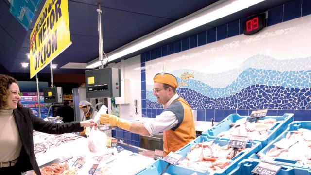 Pescadería de Mercadona.
