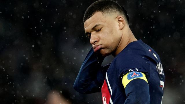 Kylian Mbappé, en un partido con el PSG