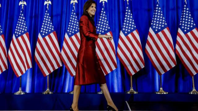 La candidata republicana a la presidencia Nikki Haley.