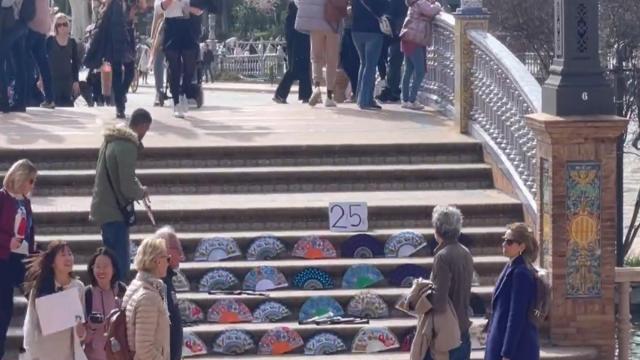 Imagen del vídeo de la Plaza de España compartido por José Luis Sanz