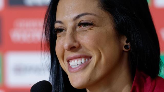 Jenni Hermoso, en rueda de prensa.