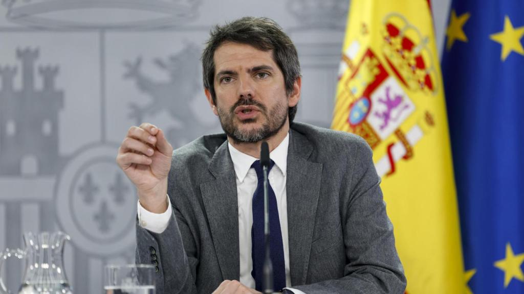 Imagen de archivo del ministro de Cultura, Ernest Urtasun, en una rueda de prensa.