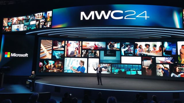 Brad Smith, presidente de Microsoft, durante su ponencia en el MWC 2024.