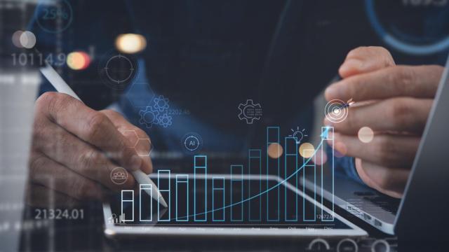 Ilustración de proyección de métricas y estadísticas.