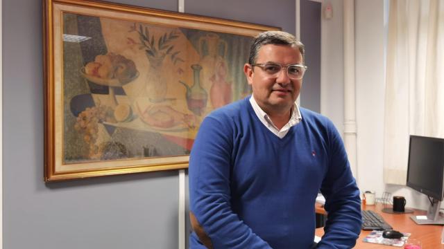 El presidente de la Federació de Fogueres David Olivares este miércoles en la Casa de la Festa.