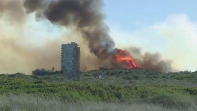 Imagen del último incendio en El Saler.