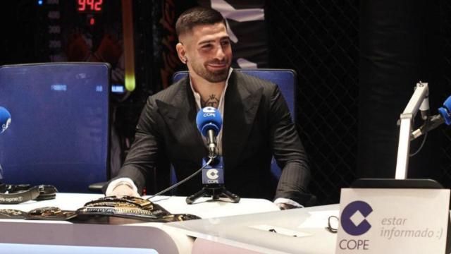 Ilia Topuria, durante una entrevista en El Partidazo de COPE