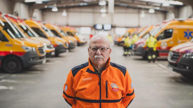 Javier Quiroga, en la sede central de Samur Emergencias Madrid.