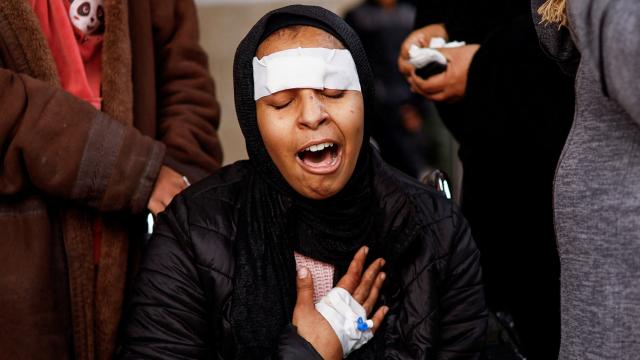 Secuelas de un ataque israelí en Rafah el 23 de febrero.