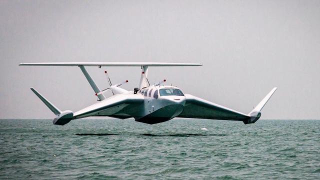 El AirFish 8 en pleno vuelo