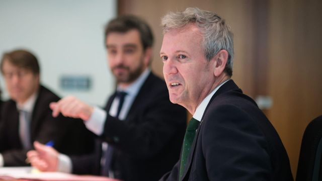 Alfonso Rueda durante un Consello de la Xunta.