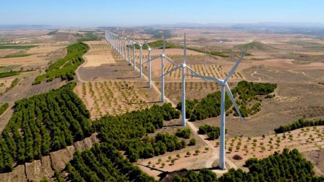 Un parque eólico, en una imagen de archivo.