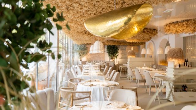 El fabuloso comedor de uno de los restaurantes.