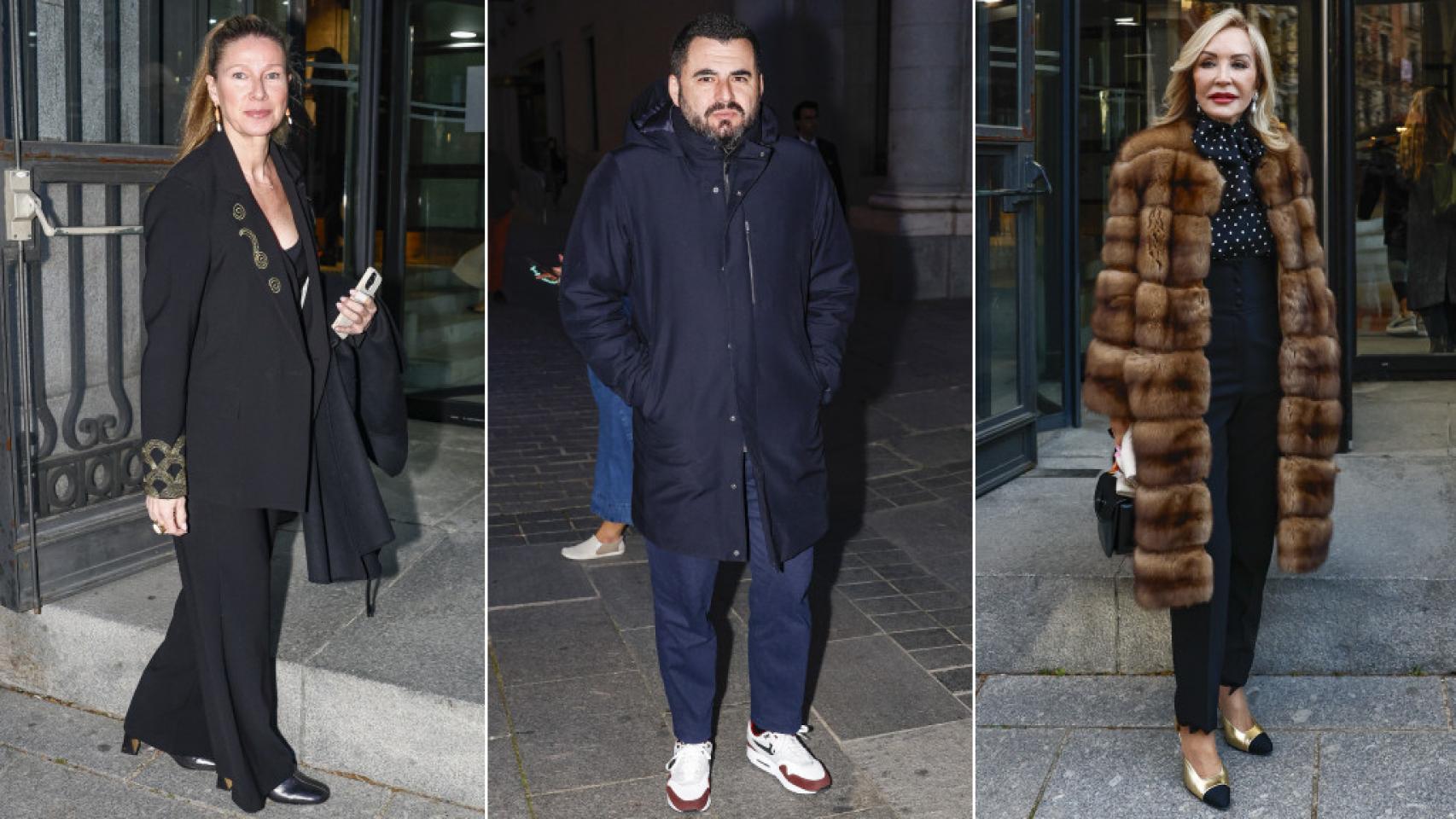 Anne Igartiburu, Emiliano Suárez y Carmen Lomana, en el Teatro Real.